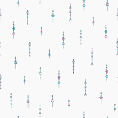 Minimalistic vector seamless pattern in boho style.
