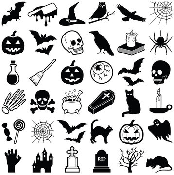 Halloween icon collection - vector illustration 