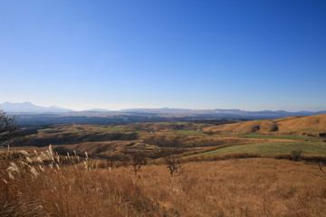 大分県竹田市　久住高原展望台からの風景