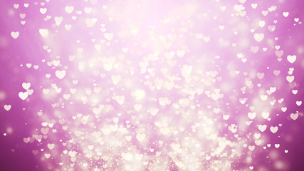 Valentine's day abstract love symbol background, flying hearts.