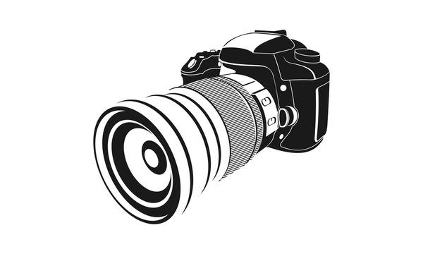 Vector flat style illustration of camera