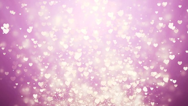 Seamless loop, valentine's day loopable abstract background, flying hearts, UHD 4k 3840x2160.
