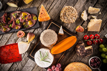 Delicious cheese on the table