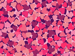 Valentine's Day. Seamless pattern with hearts. Vector illustration.