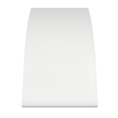 Blank paper tent card. 3d render illustration isolated. Table card mock up on white background.