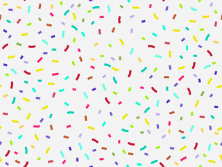 Colorful confetti seamless pattern. Vector illustration.