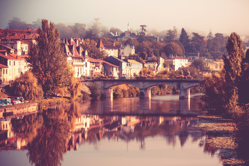Obraz premium Picturesque view of Perigord town in France