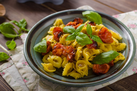 Tortellini with roasted vegetable and herbs