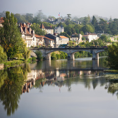 Picturesque view of Perigord town in France