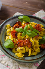 Tortellini with roasted vegetable and herbs