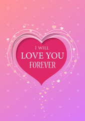 Valentines card heart