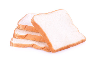 sliced bread isolated on white background