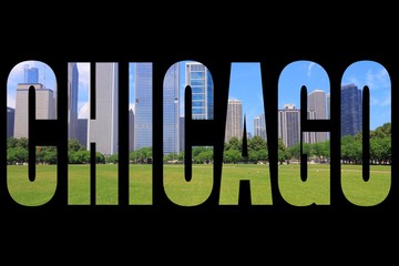 Chicago - travel word sign