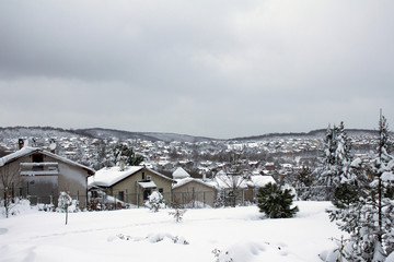 Village Houses in Winter
