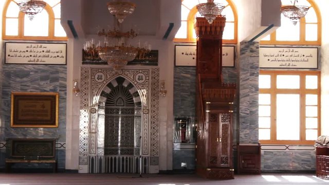 Sharm el-Sheikh, Egypt - November 30, 2016: interior inside a mosque