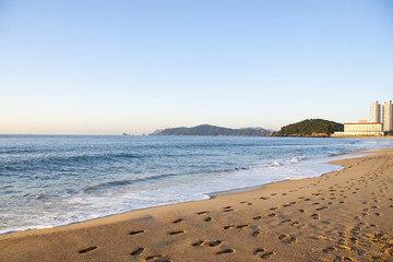 釜山、海雲台のビーチ