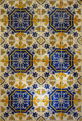 Portugal, Lisbon, Old Town, Traditional Portuguese Tiles Azulejos.