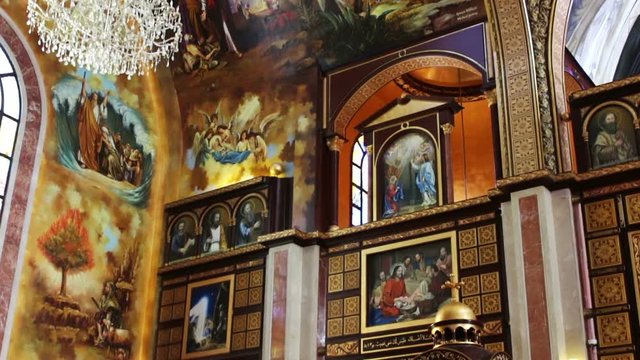Sharm el-Sheikh, Egypt - November 30, 2016: the interior of the Church in Sharm El Sheikh