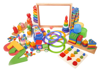 frame and many toys