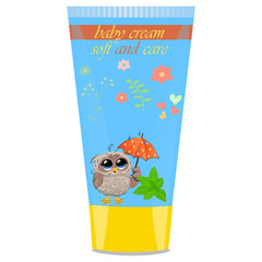 Baby cream tube with kids design