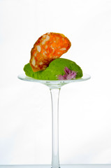 Entree with salami and tapenade