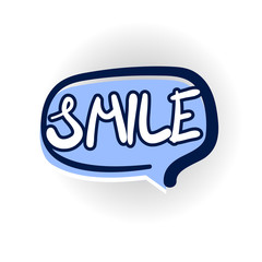 smile comic text shadow