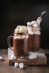 Photo sur Plexiglas Chocolat Chocolat chaud à la guimauve