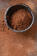 Obraz na płótnie Canvas Cocoa powder as background