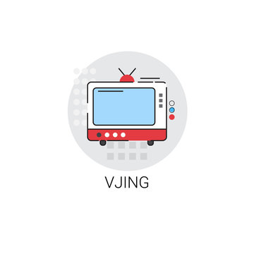 Vjing Video Modern Art Technology Icon Vector Illustration