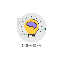 Light Bulb Icon New Creative Core Idea Business Concept Vector Illustration