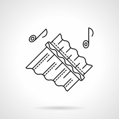 Ethnic tunes flat line vector icon