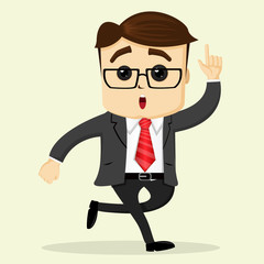Vector flat illustration. Businessman scratching his head.
