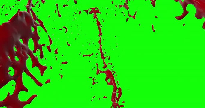 4k Blood Burst Slow Motion (Green Screen) 144