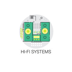 Music Studio Audio Hi Fi System Icon Vector Illustration