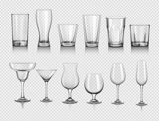 Fotobehang glasses for drinks © mollicart