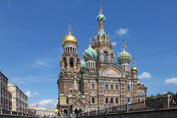 Fototapeta premium Россия. Санкт Петербург. Собор Воскресения Христова на Крови или Храм Спаса на Крови ночью