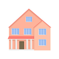 Retro Flat House Icons Design Interior vector