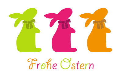 Osterhasen mit Schleife