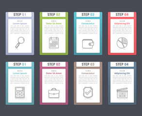 Infographic Elements with Numbers