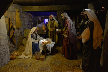 nativity scene with great figures