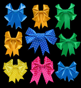 image of ribbons on a black background