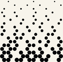 Abstract geometry black and white fashion halftone dots pattern