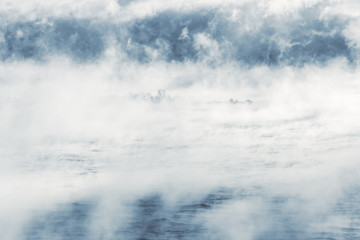 Fototapeta premium Island in a steamy water