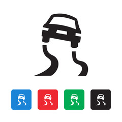 wet road icon - dirty road