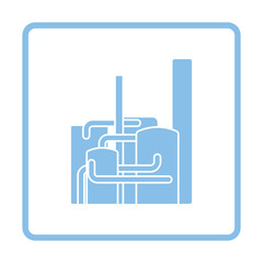 Obraz premium Chemical plant icon