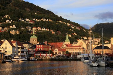 Sunset over the village