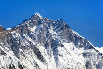 Photo sur Plexiglas Lhotse Vue du haut du Lhotse, face rocheuse sud