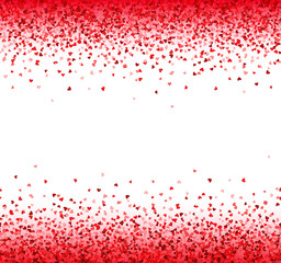 Vector illustration for Valentines Day. Horizontal seamless background.