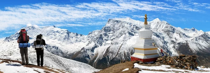 Crédence de cuisine en verre imprimé Annapurna Panoramic view of Annapurna range