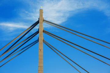 Fototapeta premium Moscow bridge in sunny day. Kiev. Ukraine